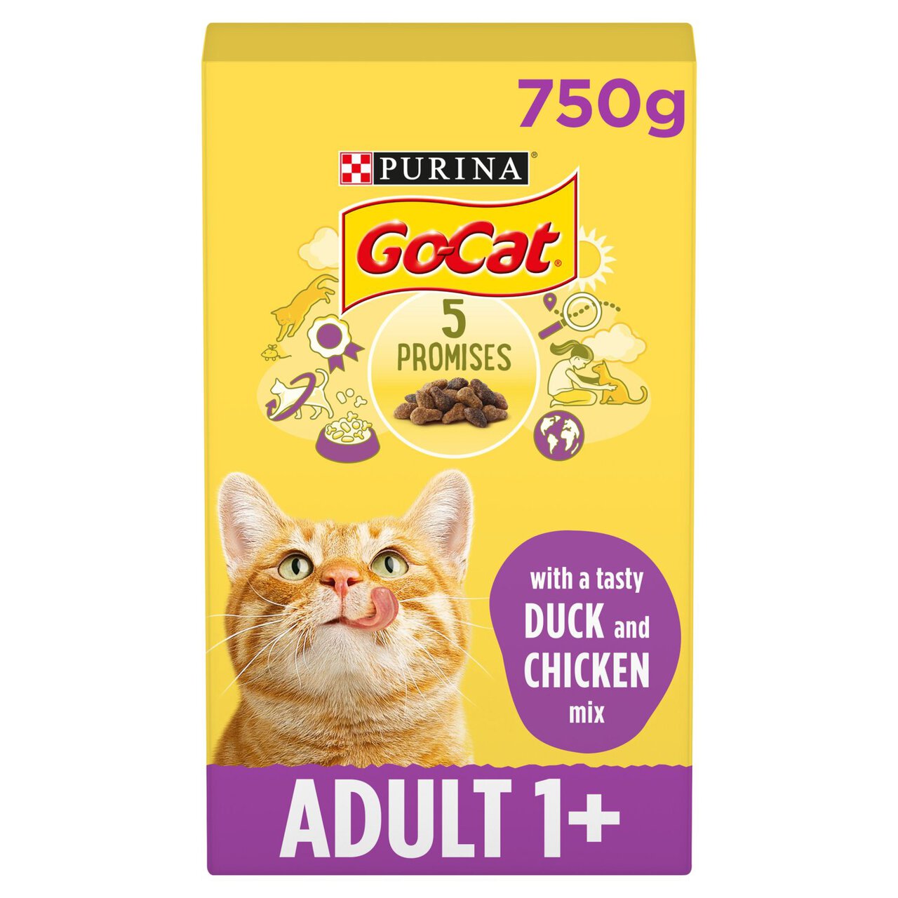 Go-Cat Chicken & Duck Dry Cat Food 750g