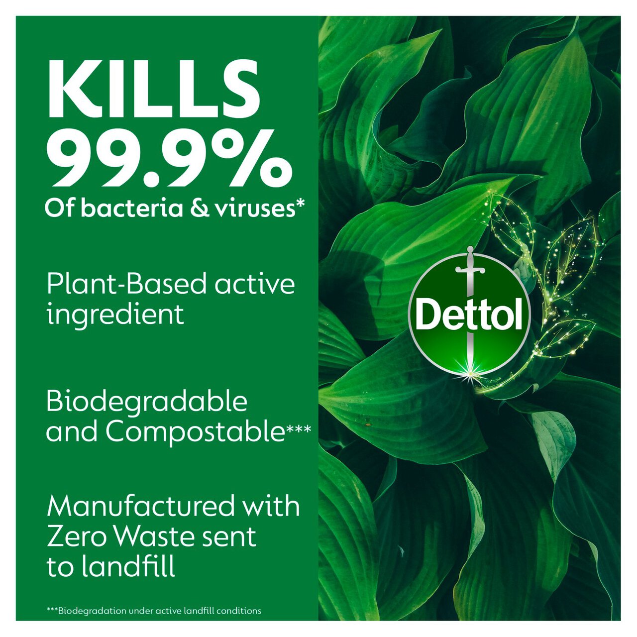 Dettol Tru Clean Antibacterial Biodegradable Crisp Pear Cleaning Wipes 80 per pack