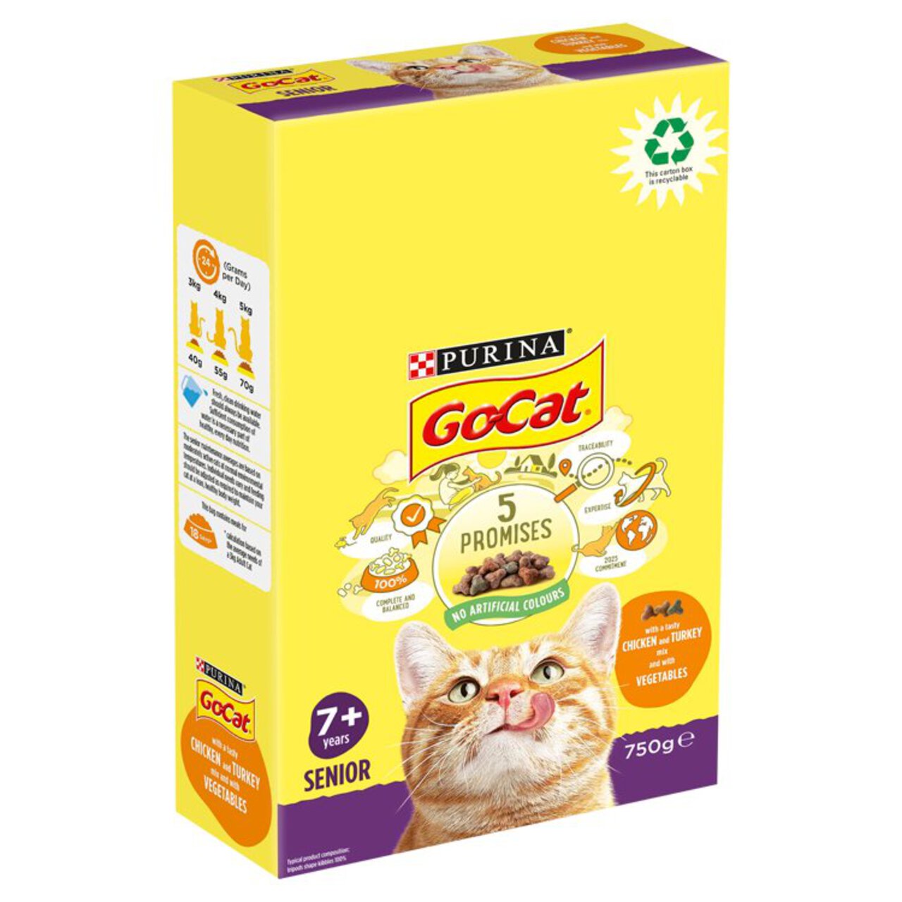 Go-Cat Senior Chicken & Veg Dry Cat Food 750g