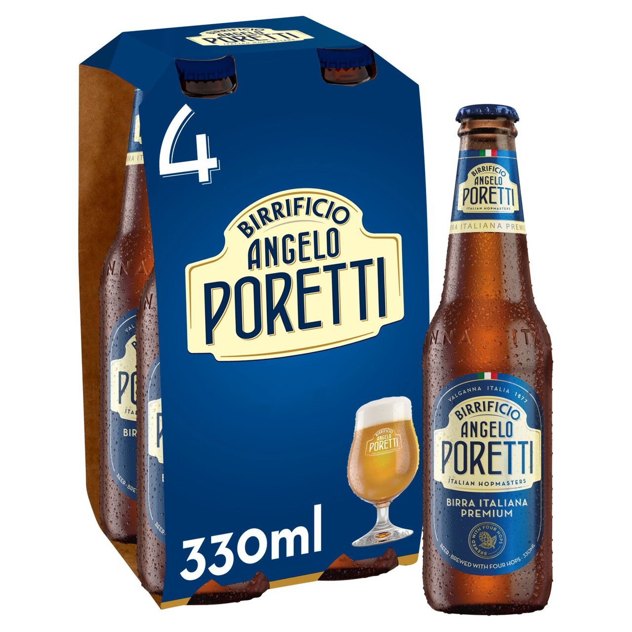 Birrificio Angelo Poretti Lager Beer Bottles 4 x 330ml