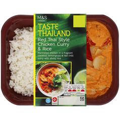 M&S Red Thai Style Chicken Curry & Rice 400g
