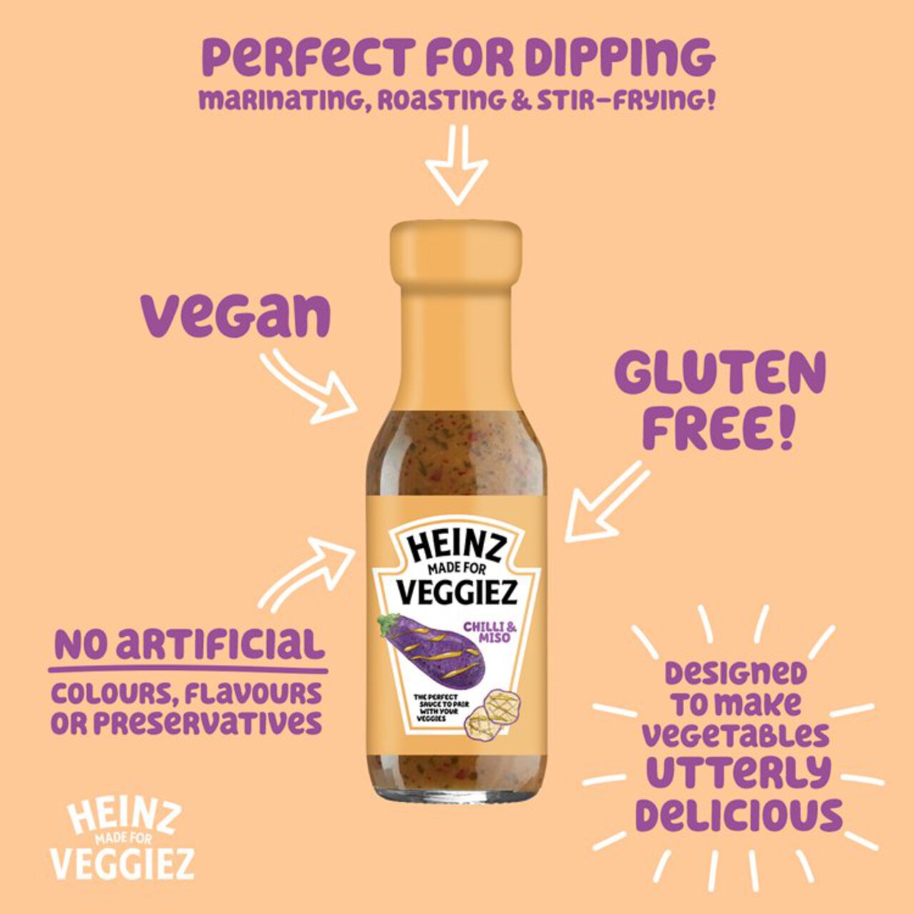 Heinz Made for Veggies - Miso & Chilli Dipping Sauce 250ml