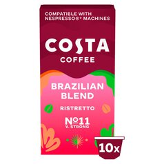 Costa Coffee Nespresso Compatible Brazilian Blend Ristretto 10 per pack