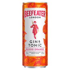 Beefeater Blood Orange & Tonic Flavoured Gin Ready to Drink 25cl