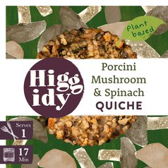 Higgidy Porcini Mushroom & Spinach Vegan Quiche 155g