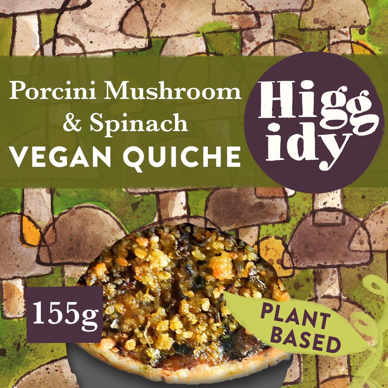 Higgidy Porcini Mushroom & Spinach Vegan Quiche 155g