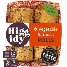 Higgidy Vegetable Samosa Vegan Rolls 160g