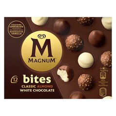Magnum Ice Cream Bites Classic, Almond & White Chocolate 140ml