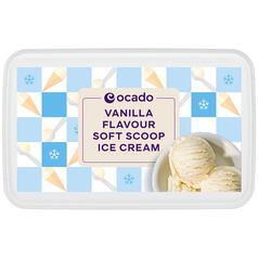 Ocado Vanilla Flavour Soft Scoop Ice Cream 2l