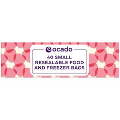 Ocado Small Resealable Food & Freezer Bags 40 per pack