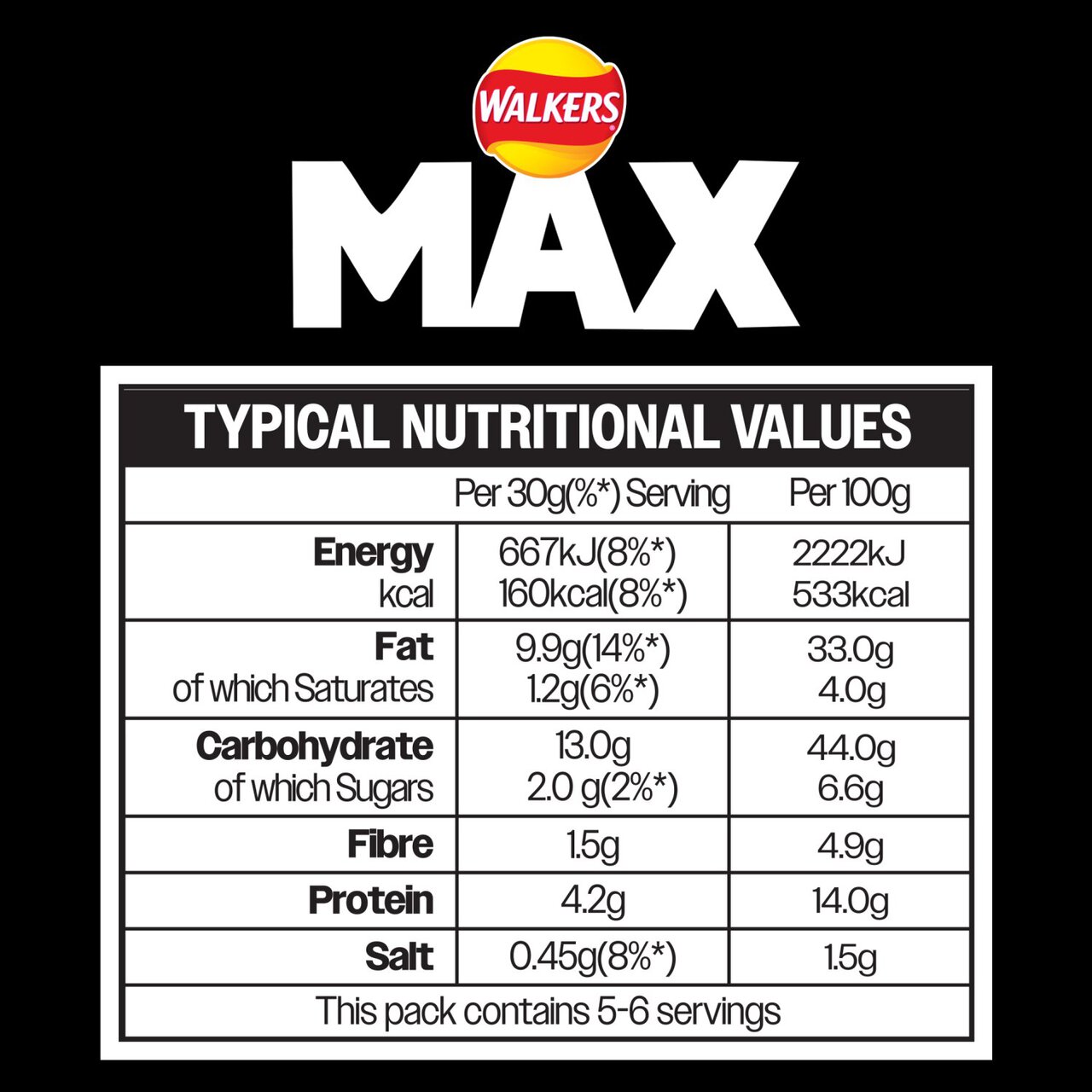 Walkers Max Strong Nuts Jalapeno & Cheese 175g