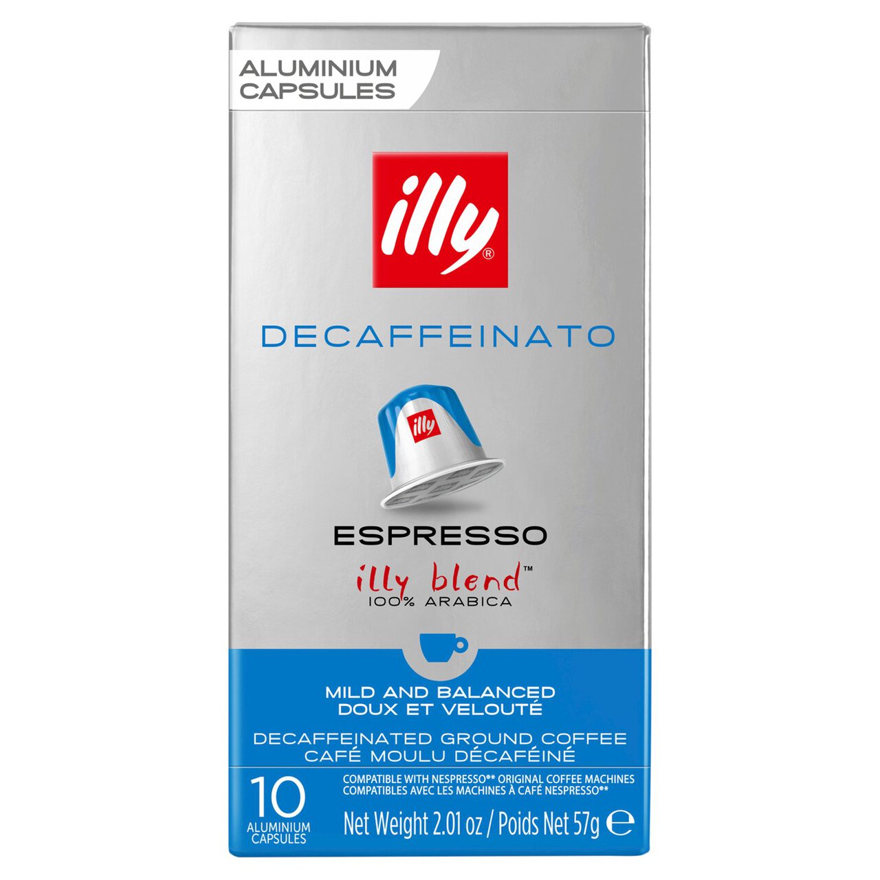 illy Decaffeinated Espresso Capsules 10 per pack
