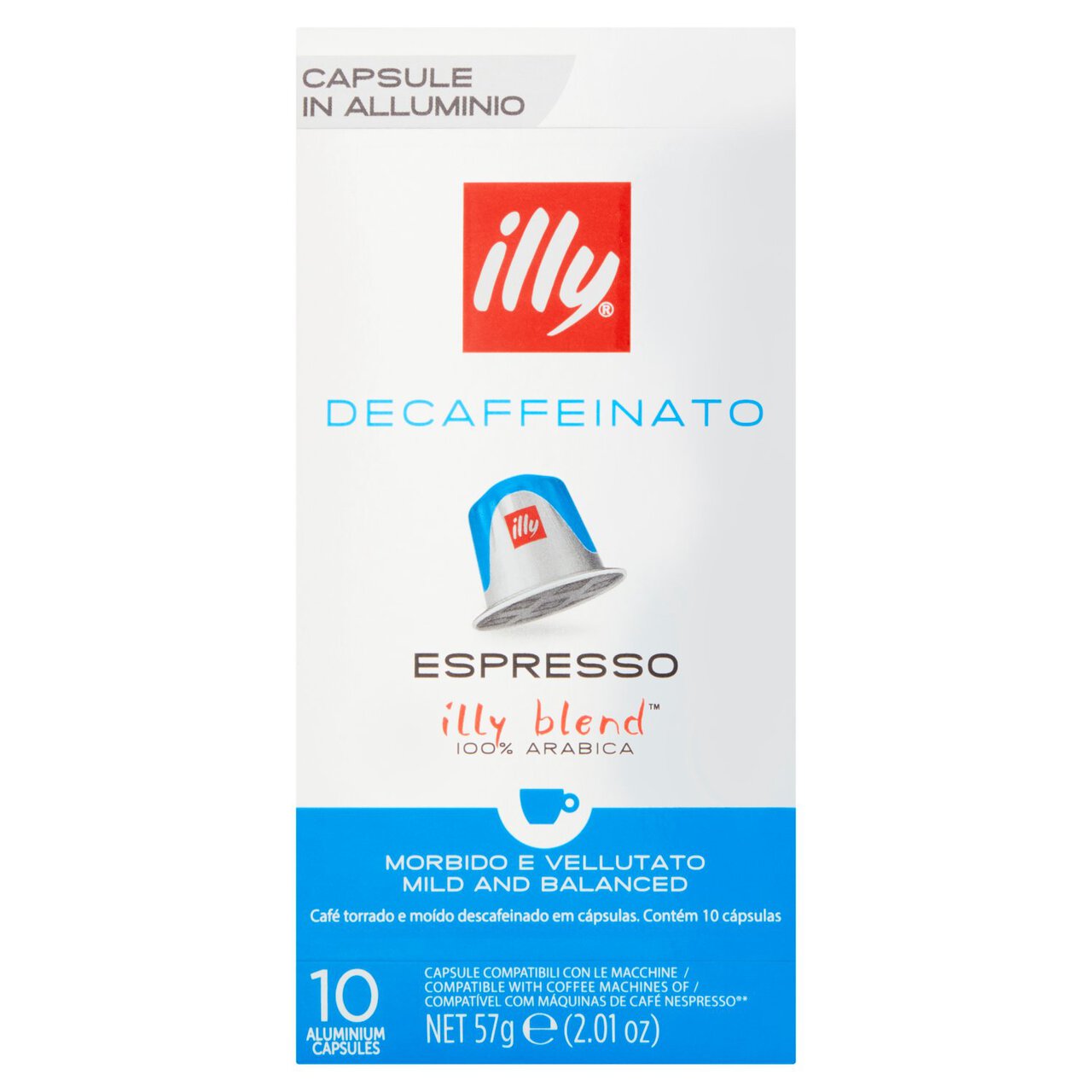 illy Compatible Capsules Lungo Decaffeinated 10 per pack