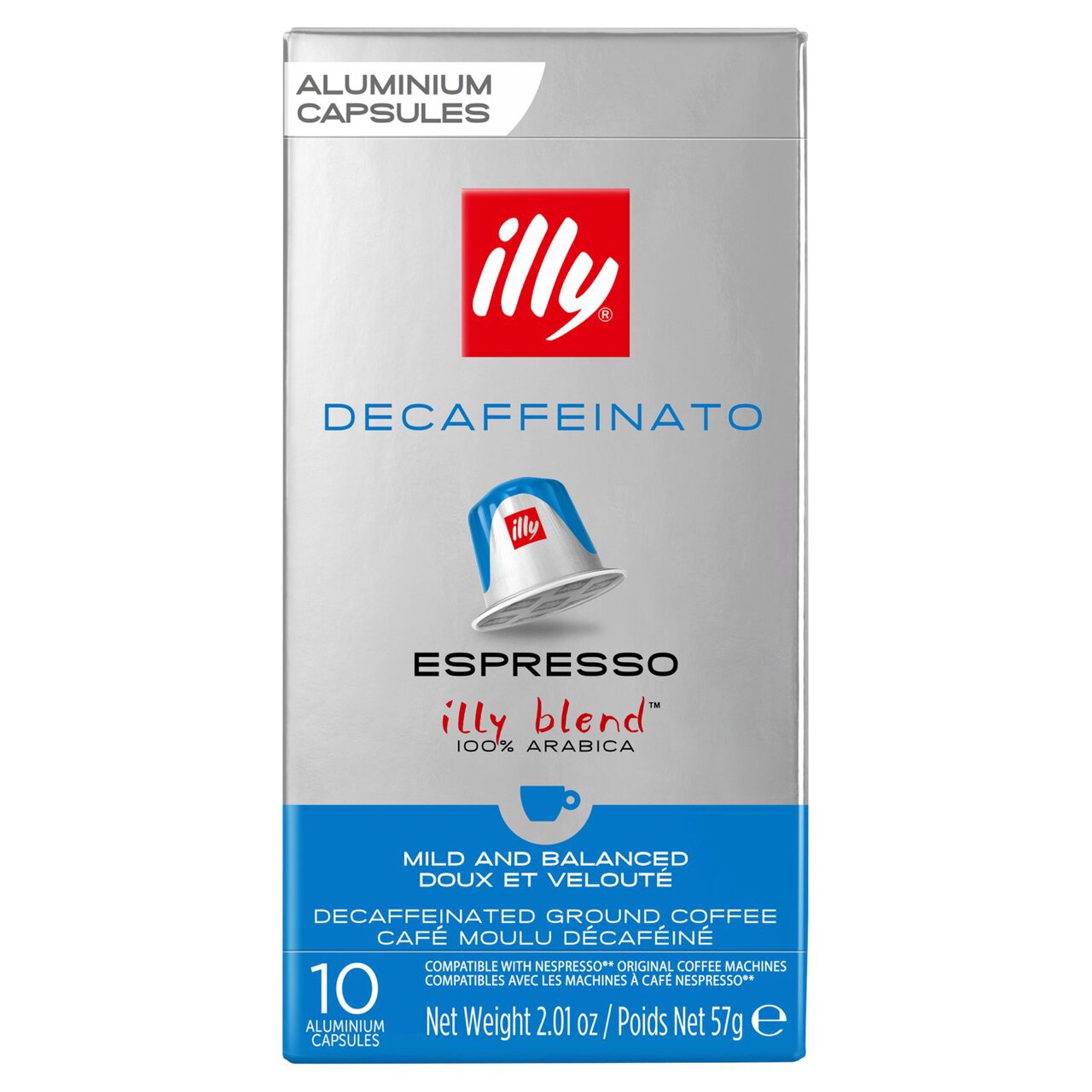 illy Compatible Capsules Lungo Decaffeinated 10 per pack