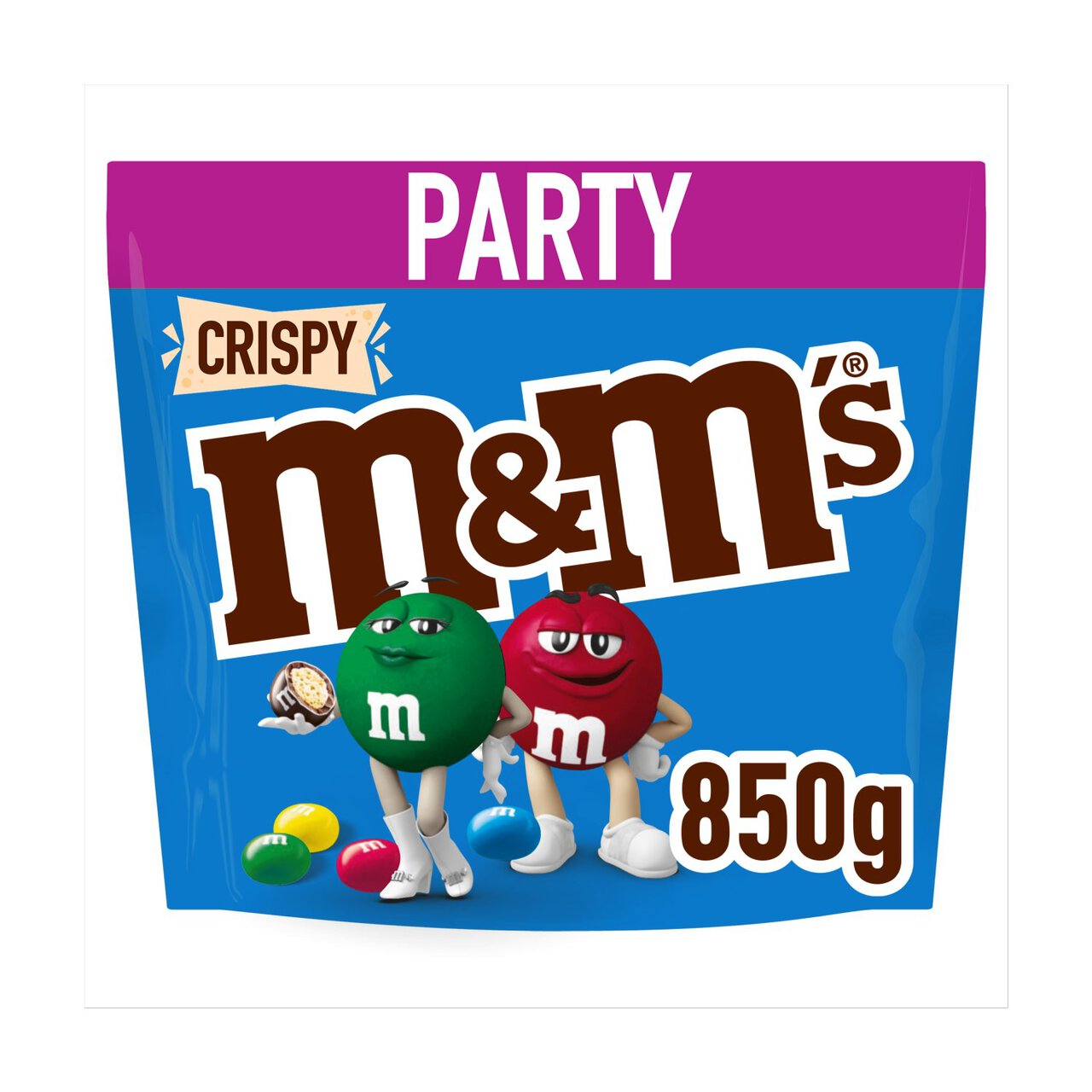 M&M's Crispy Milk Chocolate Party Mix Bulk Snack Bag 850g 850g
