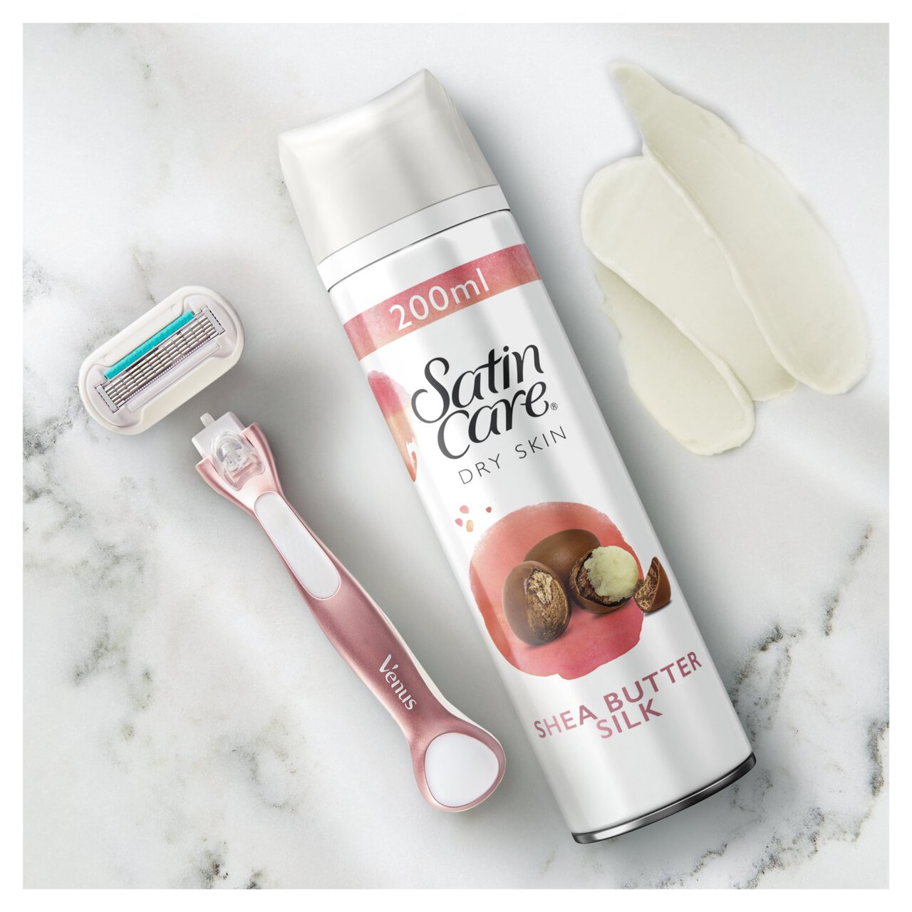 Satin Care Shave Gel Shea Butter Dry Skin 200ml