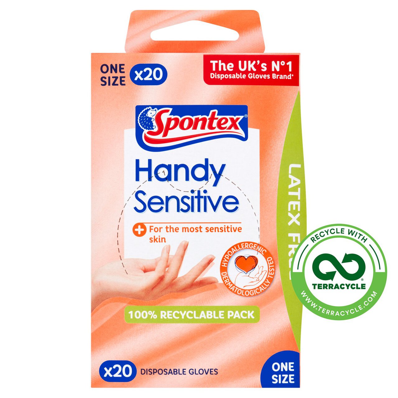 Spontex Sensitive Vinyl Disposable Gloves 20 per pack