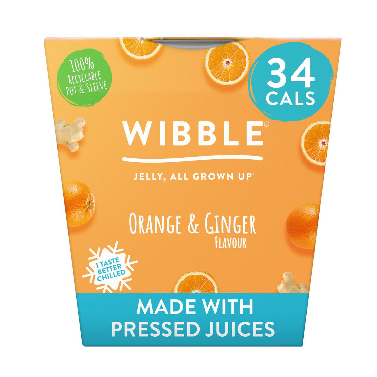 Wibble Low Cal Orange & Ginger Jelly Pot 150g