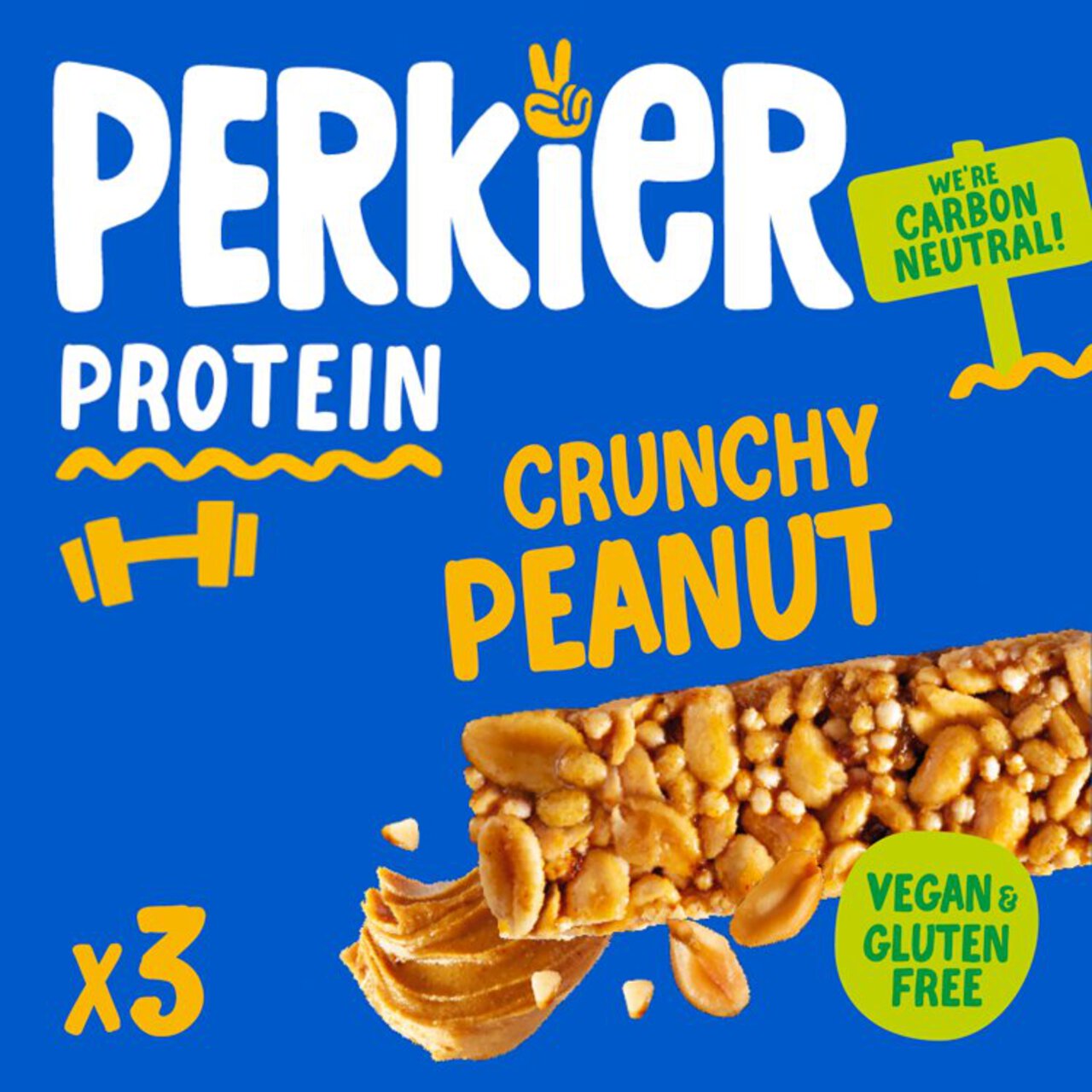 Perkier Crunchy Peanut Protein bars 3 x 35g