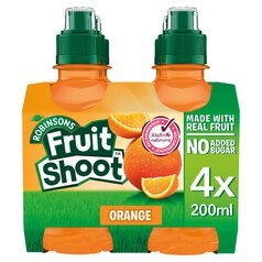 Fruit Shoot Orange No Added Sugar 4 x 200ml