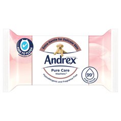 Andrex Pure Care Washlets Moist Toilet Tissue Single Pack 36 per pack