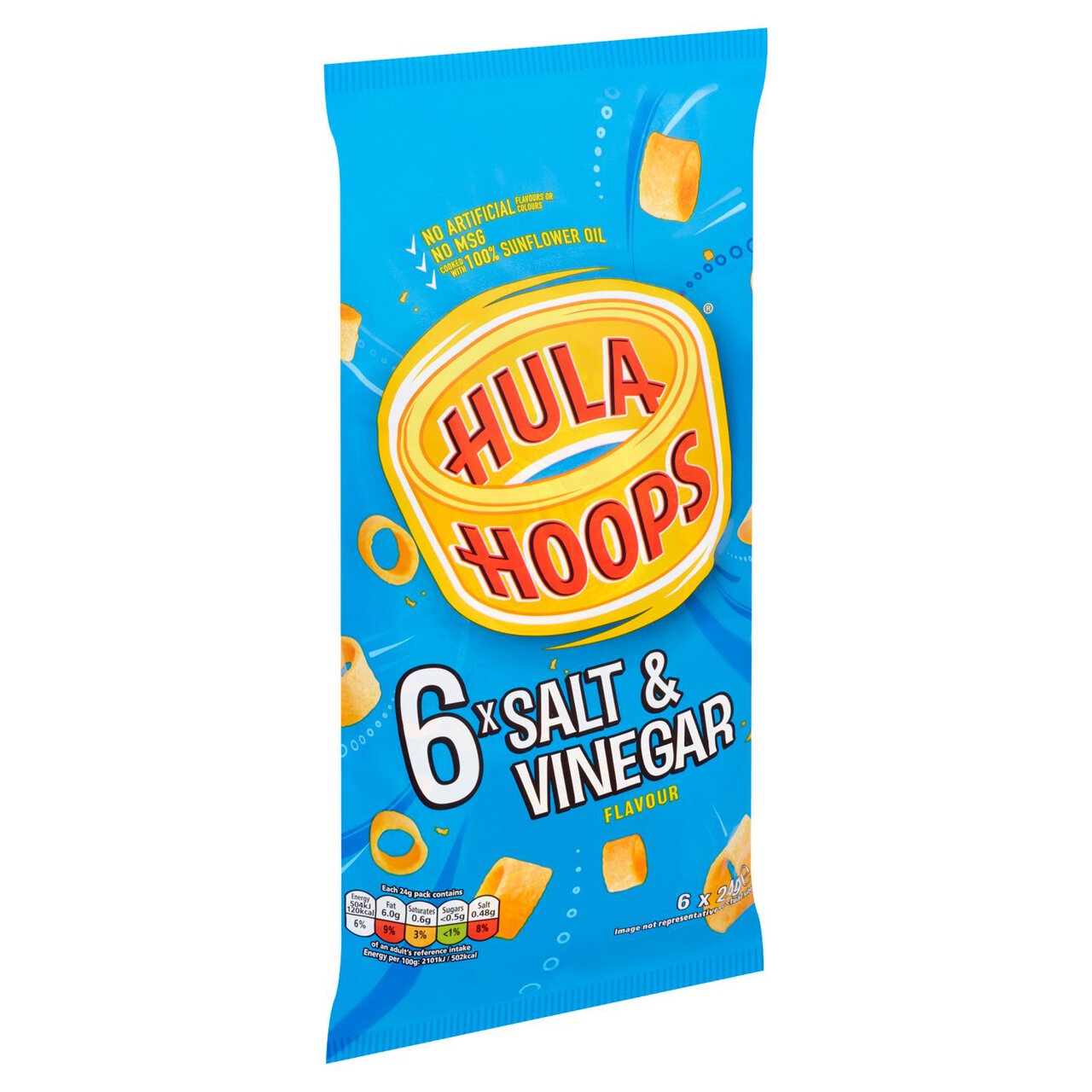 Hula Hoops Salt & Vinegar Multipack Crisps 6 per pack | Zoom