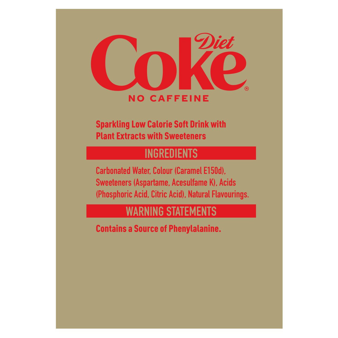 Coca Cola Caffeine Free 500ml