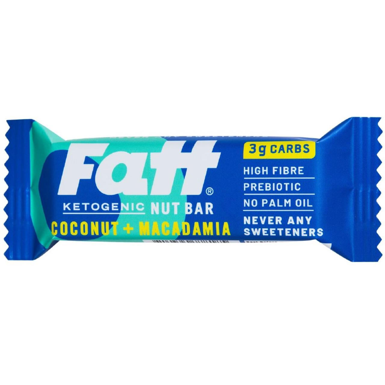 Fatt Coconut & Macadamia Ketogenic Nut Bar 30g