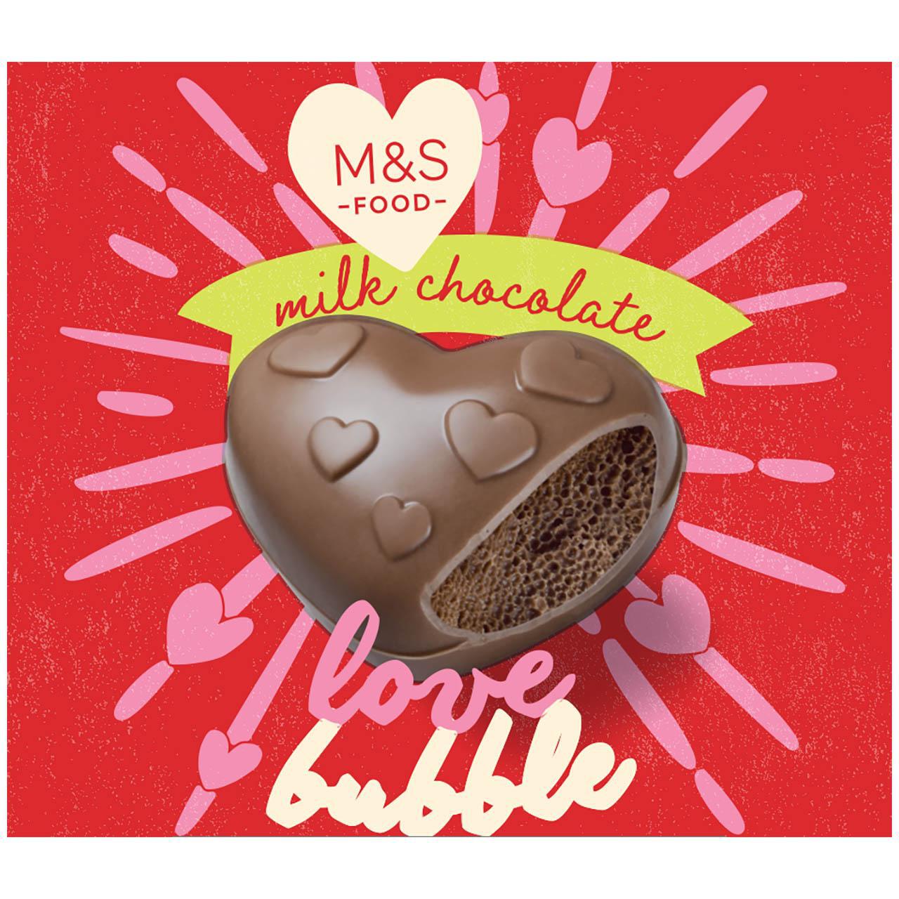 M&S Milk Chocolate Love Bubble 23g