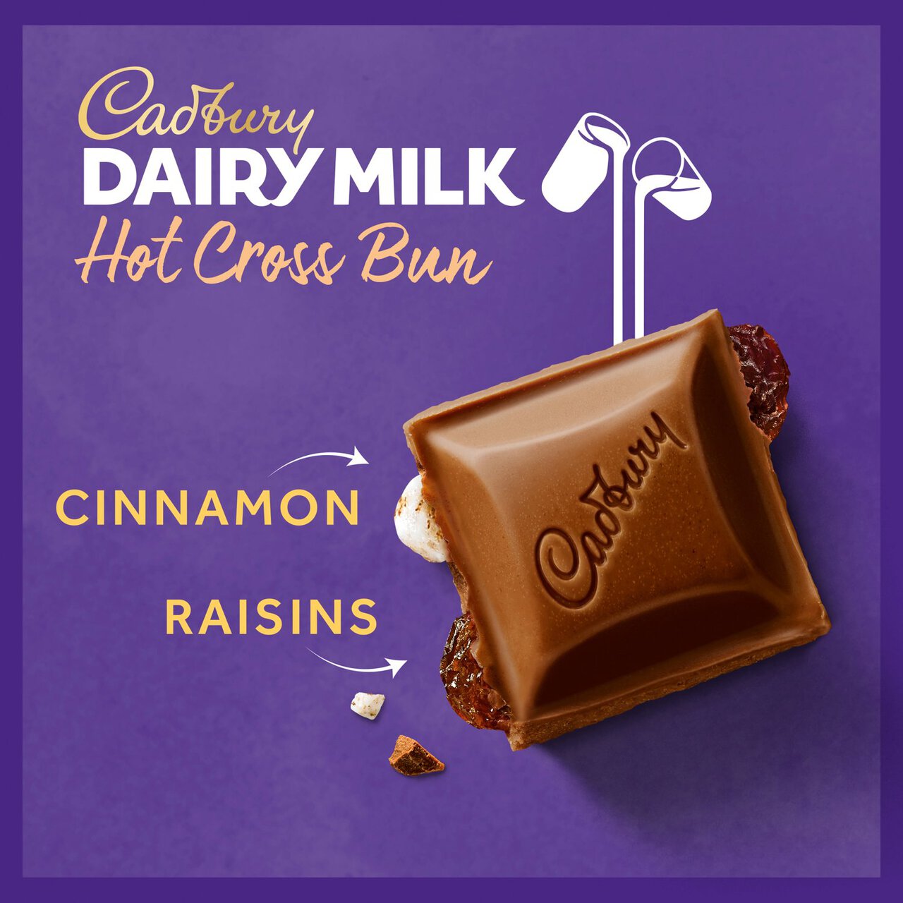 Cadbury Dairy Milk Hot Cross Bun Chocolate Bar 110g