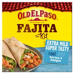 Old El Paso Mexican Extra Mild Super Tasty Fajita Kit 476g