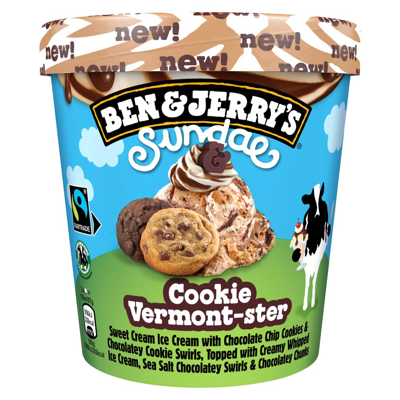 Ben & Jerry's Sundae Cookie-Vermonster Ice Cream Tub 427ml