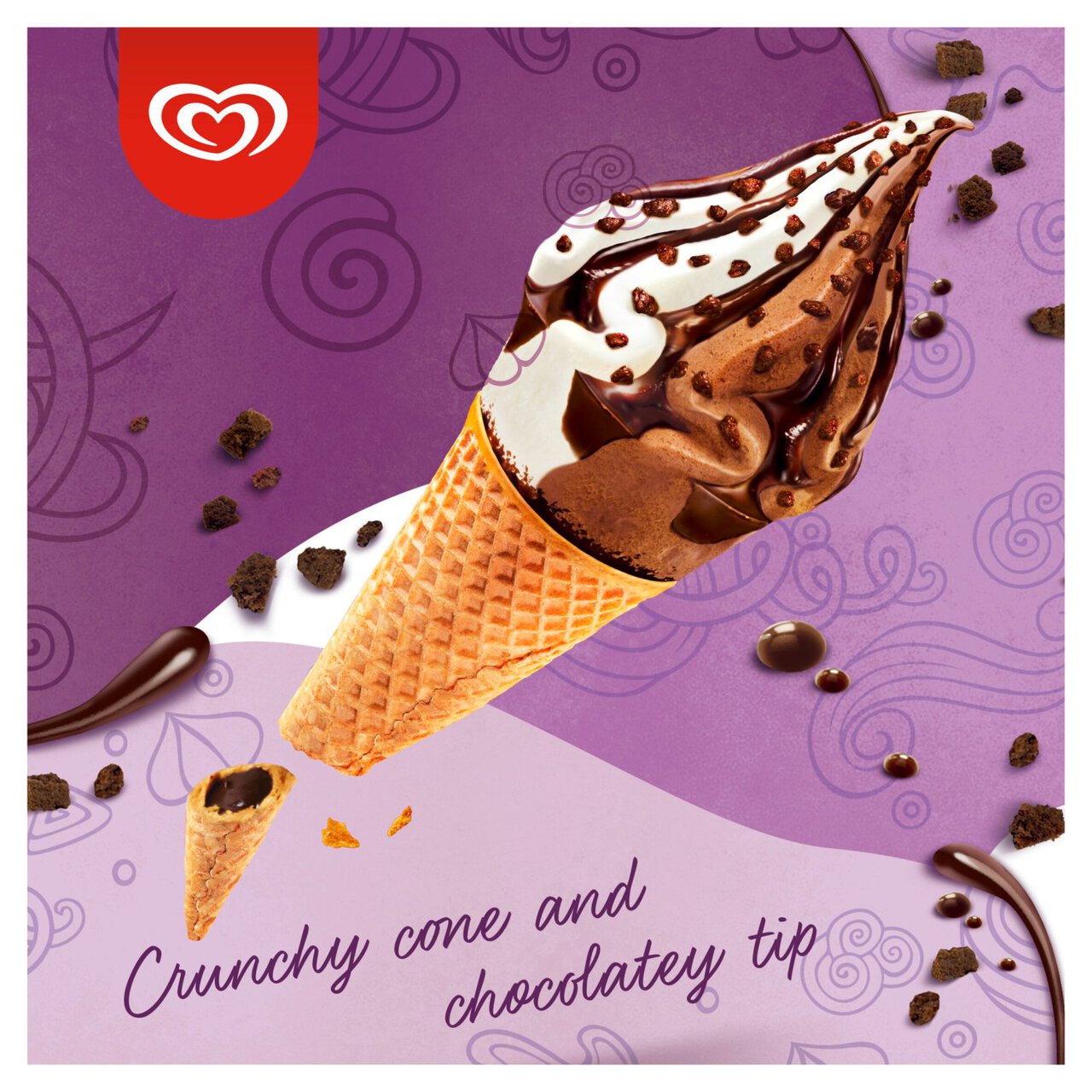 Cornetto Soft Cookie and Chocolate Ice Cream Cones 4 x 90ml