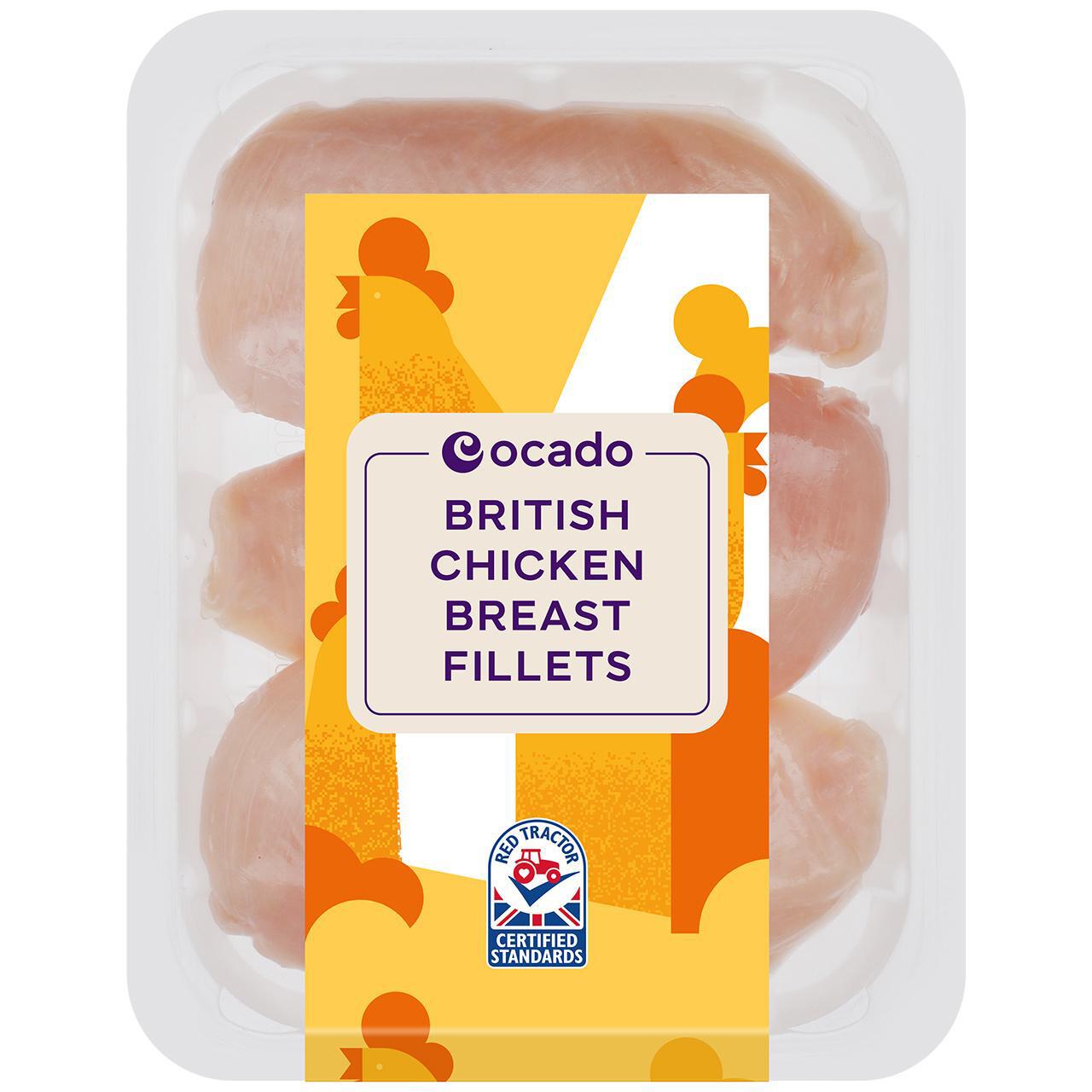 Ocado British 3-5 Chicken Breast Fillets 650g