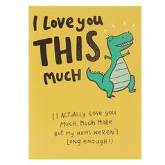 T-rex Love You Fathers Day Card