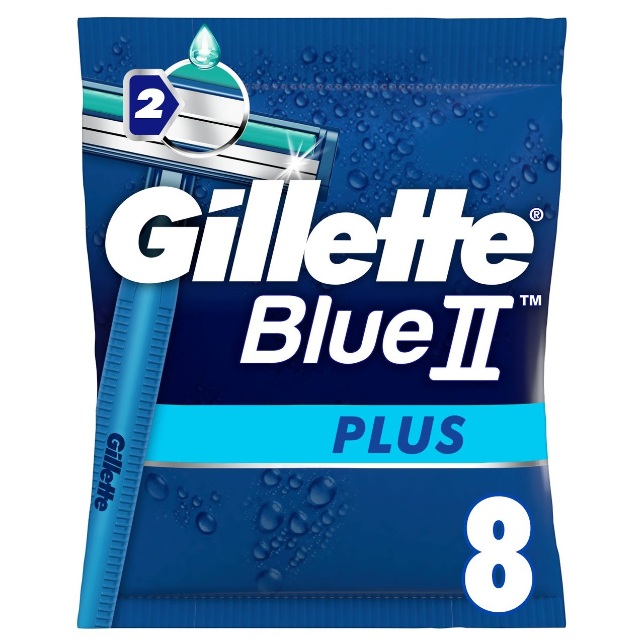 Gillette Blue 2 Plus Men's Disposable Razors 8 per pack