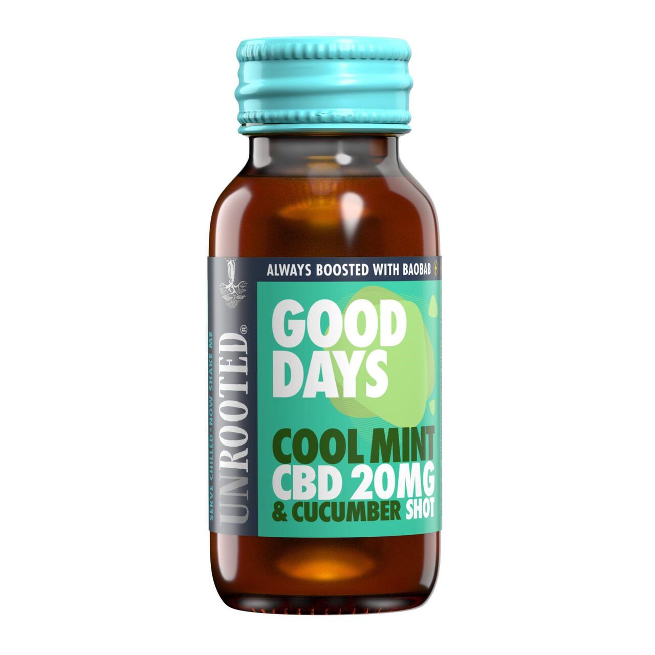 Unrooted Good Days Cool Mint, CBD 20mg & Cucumber Shot 60ml