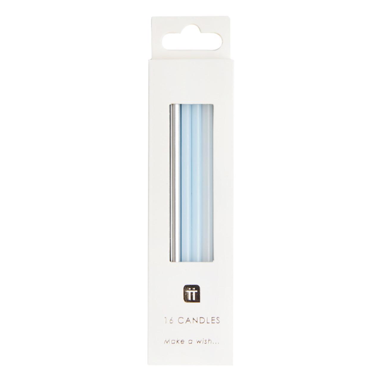 Blue Birthday Candles 16 per pack