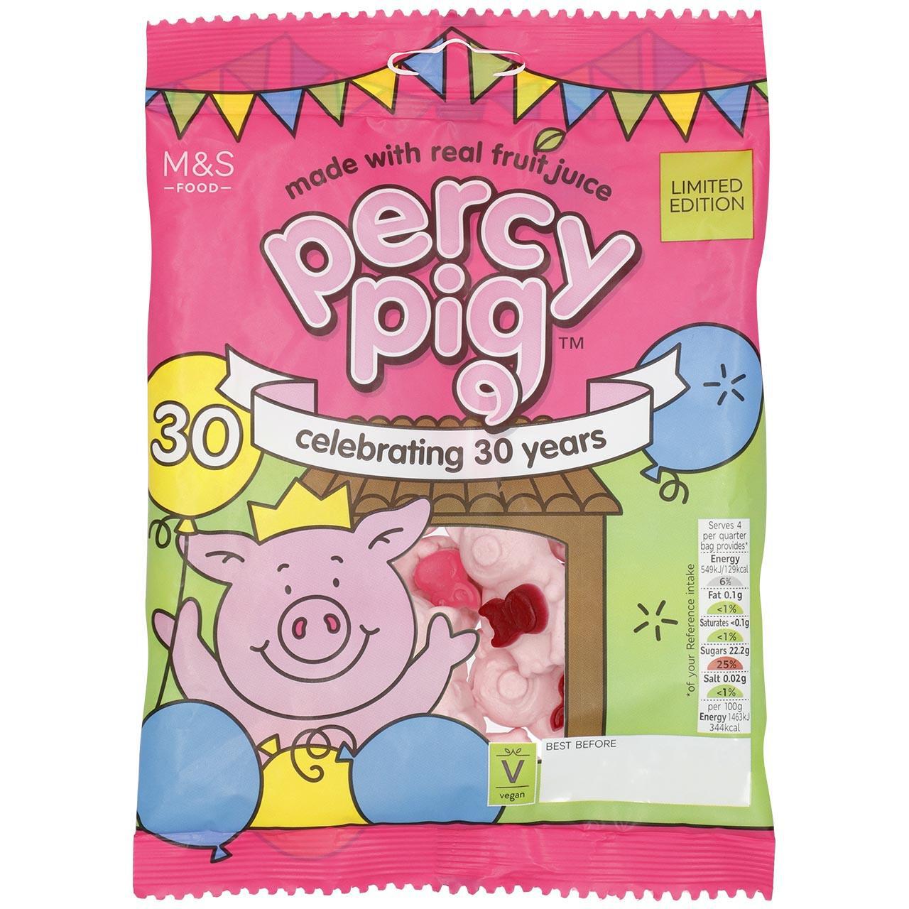 M&S Percy Pig 30th Birthday Fruit Gums 150g