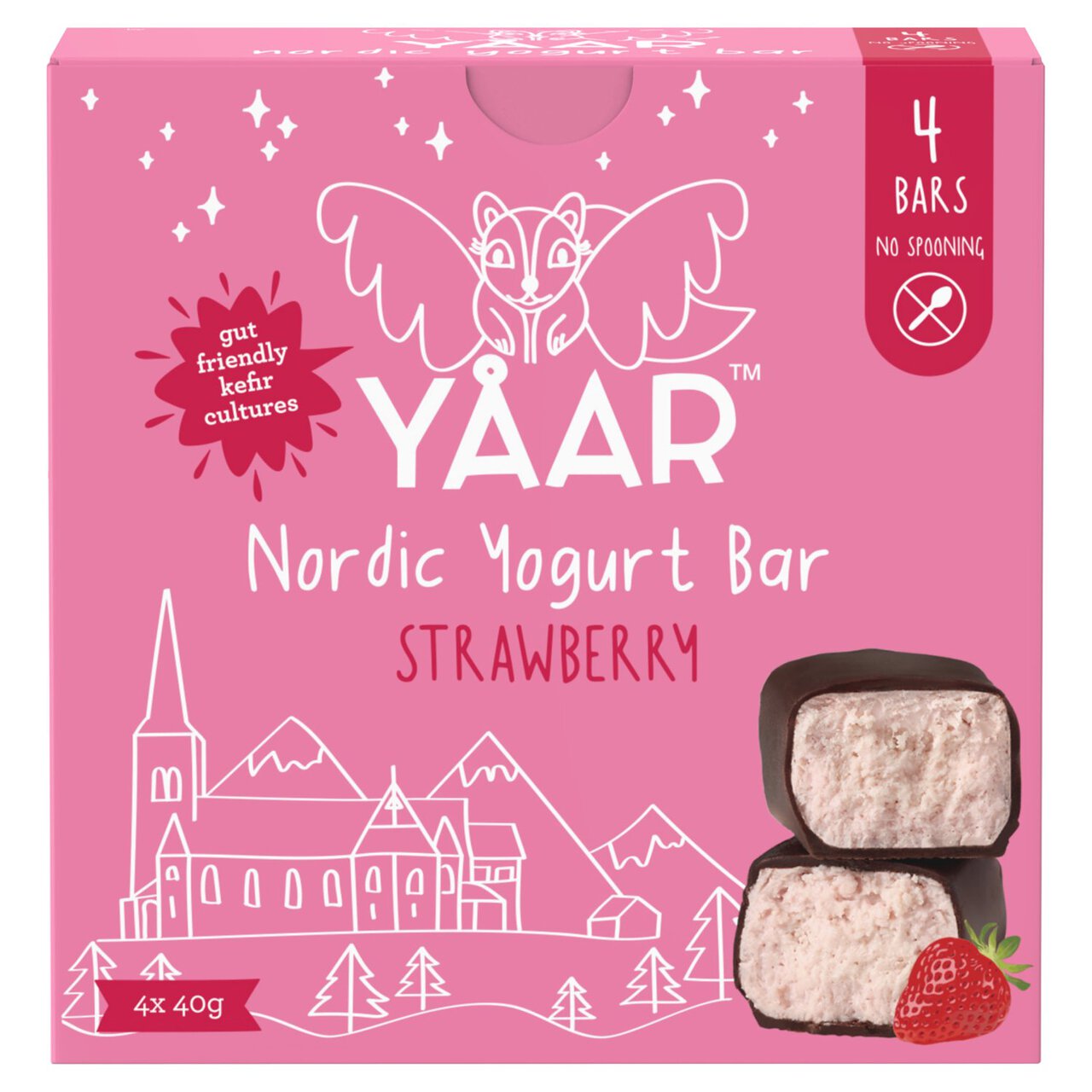 YAAR Nordic Yogurt Bar Strawberry Multipack 4 x 40g