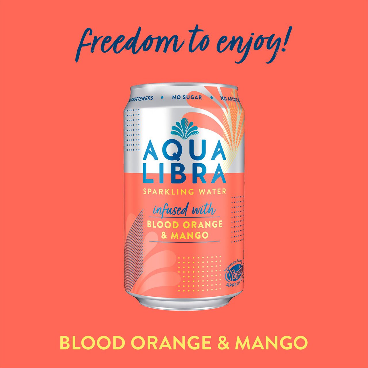 Aqua Libra Blood Orange & Mango Infused Sparkling Water 4 x 330ml