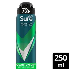 Sure Men 72hr Nonstop Protection Quantum Dry Antiperspirant Deodorant 250ml