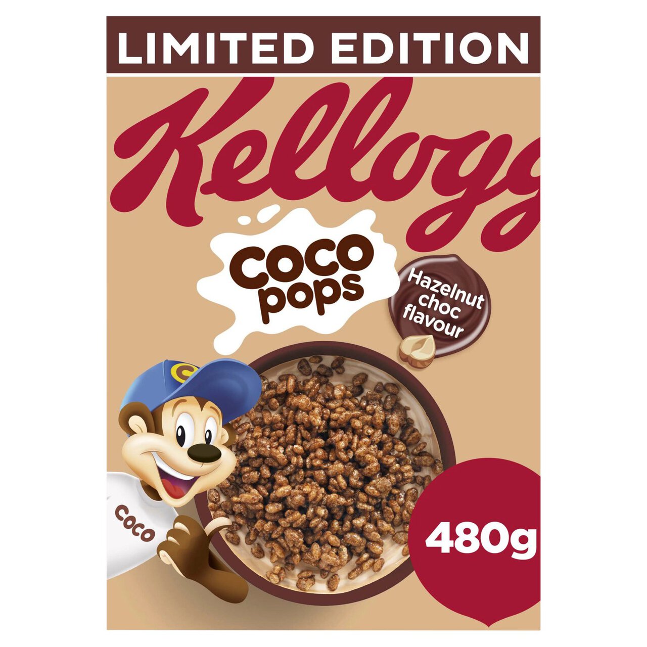 Kellogg's Coco Pops Chocolate Hazelnut Cereal 480g