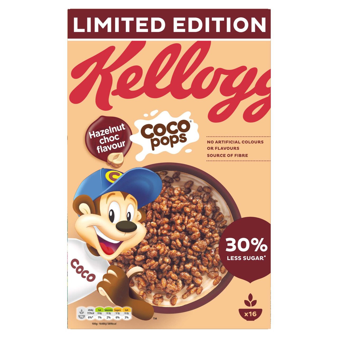 Kellogg's Coco Pops Chocolate Hazelnut Cereal 480g