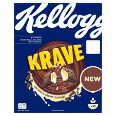 Kellogg's Krave Cookies & Cream Breakfast Cereal 410g