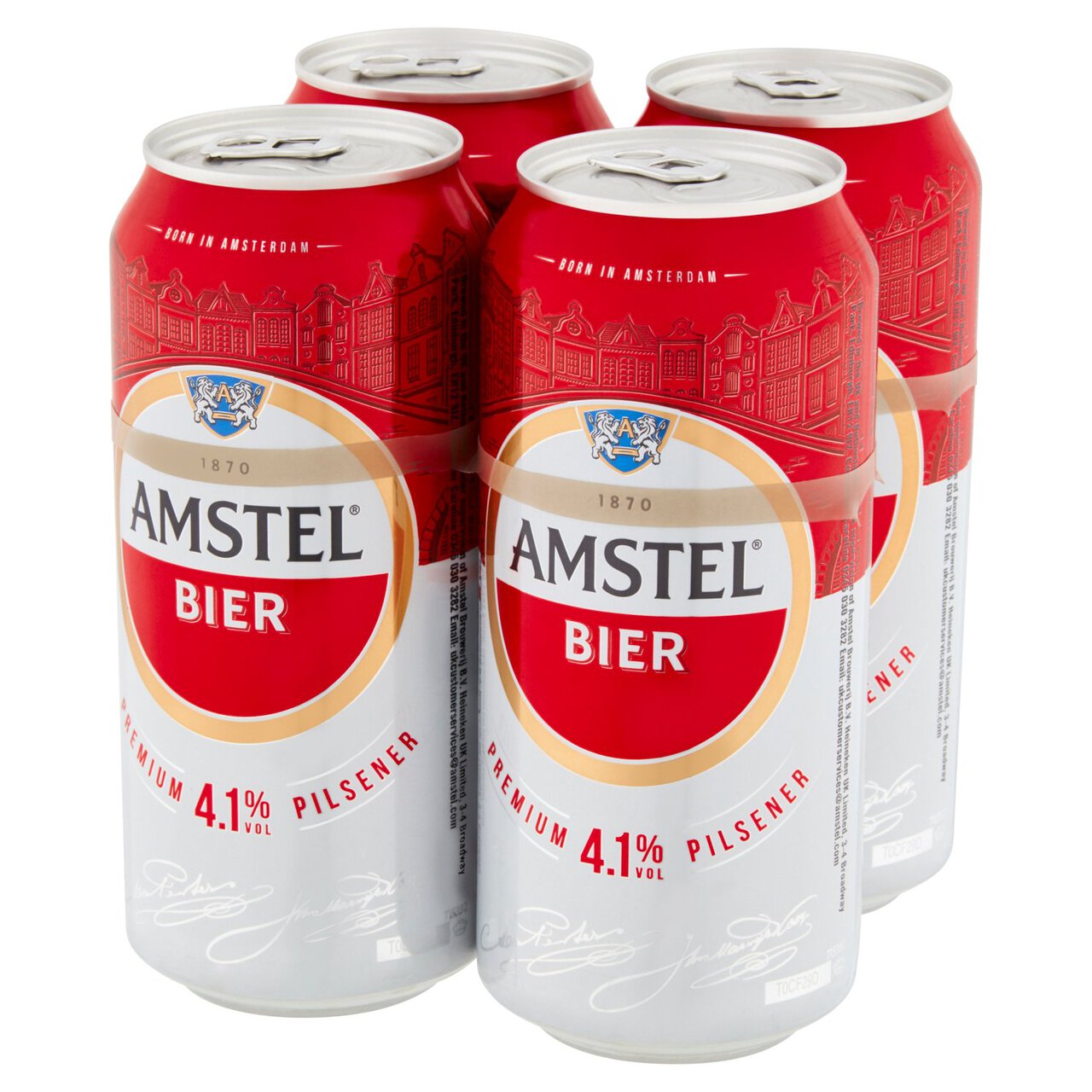 Amstel Lager Beer Cans 4 x 440ml