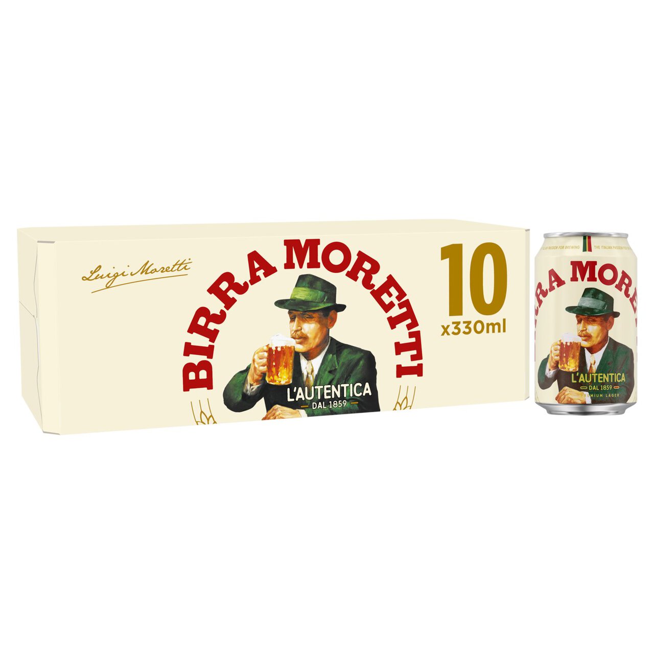 Birra Moretti Lager Beer Cans 10 x 330ml