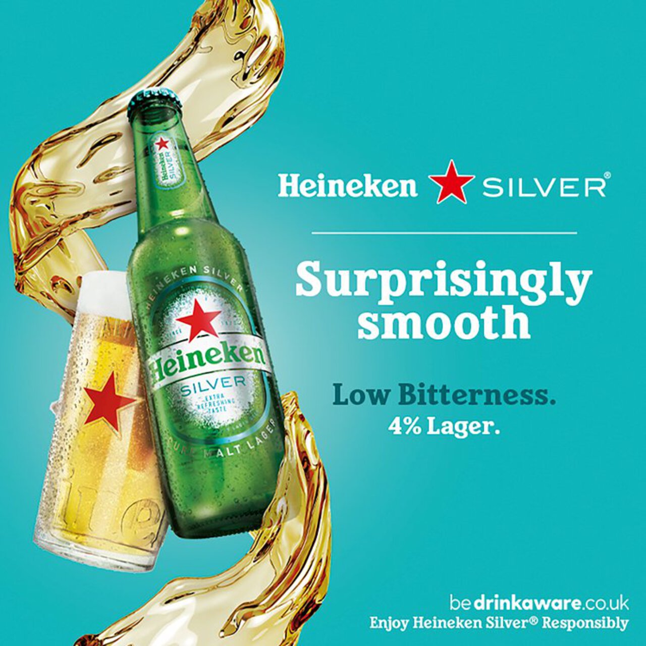 Heineken Silver Lager Beer Bottles 12 x 330ml