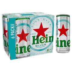 Heineken Silver Lager Beer Cans 6 x 330ml
