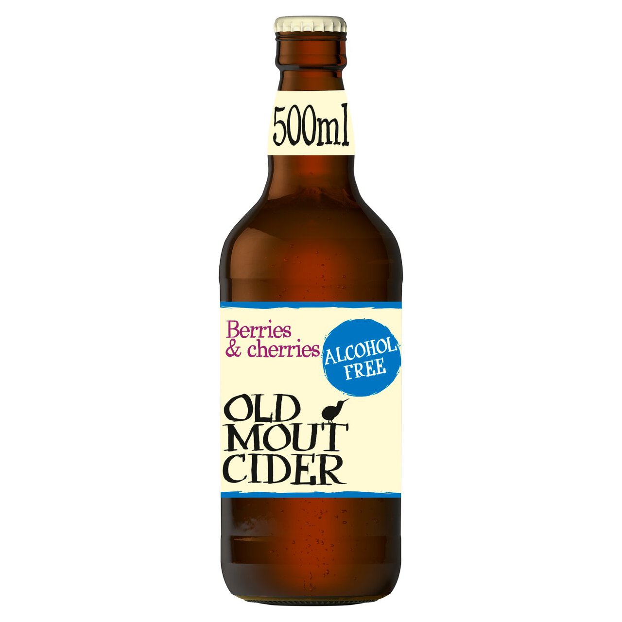 Old Mout Cider Berries & Cherries Alcohol Free Bottle 500ml